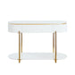 Daveigh - Sofa Table - White High & Gold