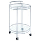 Chrissy - Round Glass Shelf Metal Bar Cart