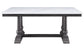 Yabeina - Dining Table - Marble Top & Gray Oak Finish