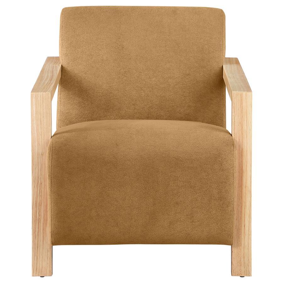 Diego - Upholstered Accent Arm Chair With Wood Arms