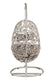 Sigar - Patio Swing Chair - Light Gray Fabric & Wicker