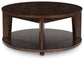 Korestone 2 - Dark Brown - Round Cocktail Table