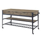 Macaria - Kitchen Island - Rustic Oak & Black Finish - 33"