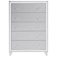 Larue - 5-Drawer Bedroom Chest - Silver