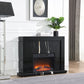 Drisana - Fireplace - Black Mirrored Finish