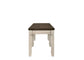 Fedele - Bench - Weathered Oak & Cream Finish