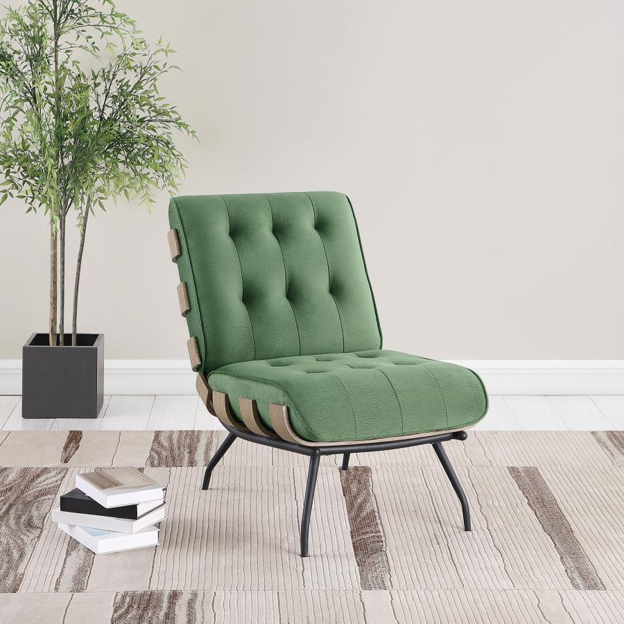 Aloma - Upholstered Tufted Armless Accent Chair