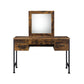 Juvanth - Vanity Desk - Rustic Oak & Black Finish