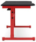 Lynxtyn - Red / Black - Adjustable Height Desk