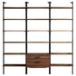 Owens - 3-Piece Wall Mounted Bookshelf Set - Walnut