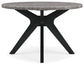 Glinari - Taupe / Black - 5 Pc. - Dining Room Table, 4 Side Chairs