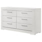 Ives - 6-Drawer Dresser Cabinet - White High Gloss