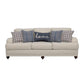 Glenn - Upholstered English Arm Sofa - Light Gray And Blue