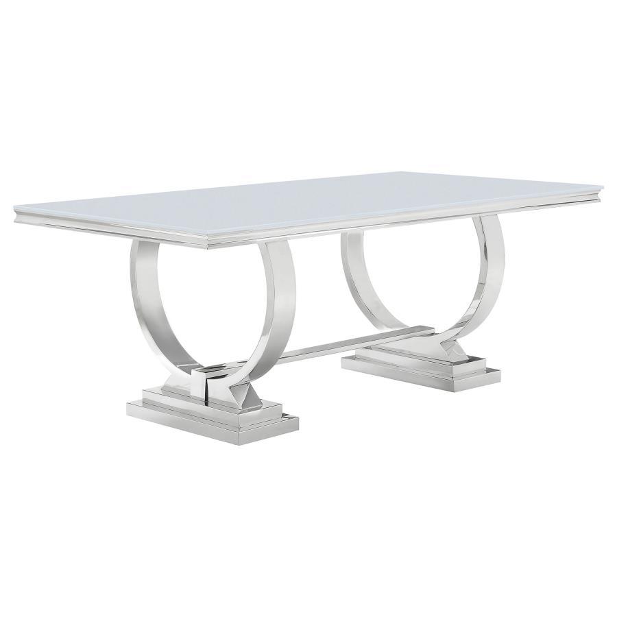 Antoine - Rectangle Glass Top Dining Table Set