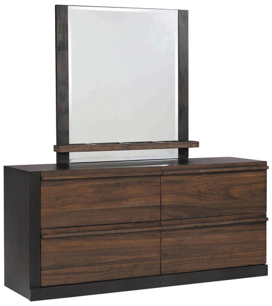 Azalia - 4-Drawer Dresser With Mirror - Walnut