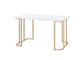 Estie - Vanity Desk - White & Gold Finish