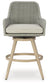 Seton Creek - Beige / Gray - Barstool With Cushion (Set of 2)