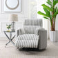 Emee - Glider Recliner With Swivel - Gray Corduroy