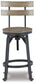 Lesterton - Light Brown / Black - Swivel Barstool (Set of 2)