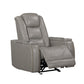 Breckenridge II - Glider Recliner With Power Headrest & Footrest - Light Gray