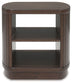 Korestone - Dark Brown - Square End Table