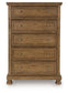 Feddinger - Medium Brown - Five Drawer Chest