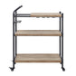 Brantley - Serving Cart - Oak & Sandy Black Finish