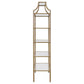 Serena - 5-Shelf Glass Bookshelf - Gold