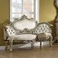 Desiderius - Bench - Beige , Antique Gold & Hand Paint Brown