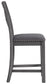 Myshanna - Gray - Upholstered Barstool (Set of 2)