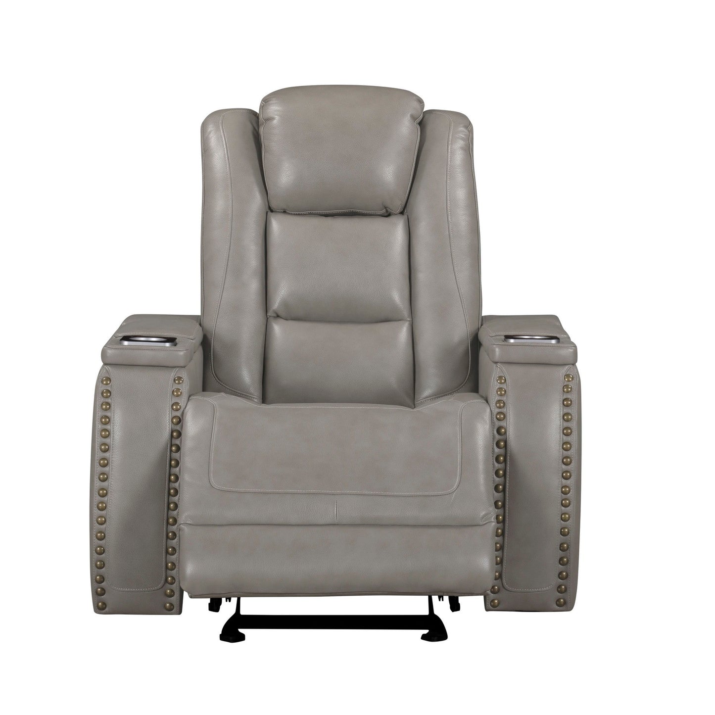 Breckenridge II - Glider Recliner With Power Headrest & Footrest - Light Gray