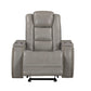 Breckenridge II - Glider Recliner With Power Headrest & Footrest - Light Gray