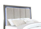 Kieran - Wood LED Panel Bed