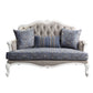 Ciddrenar - Loveseat - Fabric & White Finish