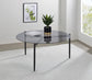 Rosalie - Round Smoked Glass Top Coffee Table - Sandy Black