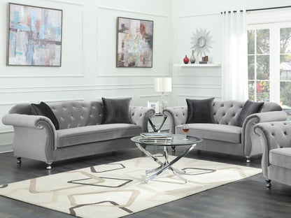 Frostine - Upholstered Tufted Sofa Set