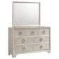 Salford - 7-Drawer Dresser With Mirror - Metallic Sterling