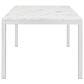 Athena - Rectangle Dining Table With Marble Top - Chrome