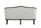 Samael - Loveseat - Gray Linen & Dark Brown Finish