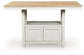 Purlaney - Antique White / Natural - Rectangular Dining Room Counter Table