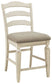 Realyn - Chipped White - Upholstered Barstool (Set of 2)