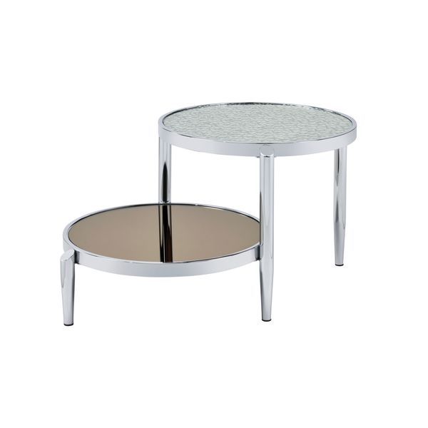 Abbe - Coffee Table - Glass & Chrome Finish