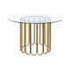 Pacheco - Dining Table - Clear Glass Top & Gold Finish