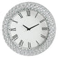 Lantana - Wall Clock - Mirrored & Faux Crystals