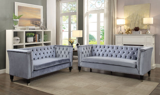 Honor - Sofa - Blue-Gray Velvet