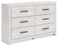 Cayboni - Whitewash - Six Drawer Dresser