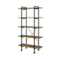 Nefo - Bookshelf - Rustic Oak & Black Finish