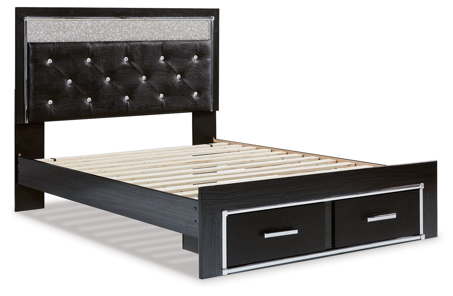 Kaydell - Upholstered Panel Storage Platform Bed