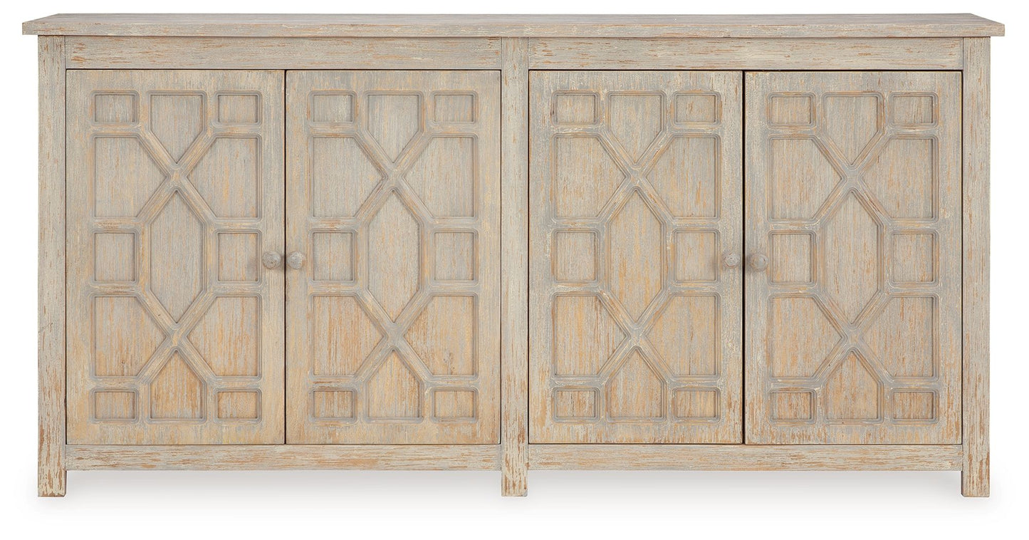 Caitrich - Distressed Blue - Accent Cabinet