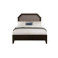 Selma - Queen Bed - Light Gray Fabric & Tobacco